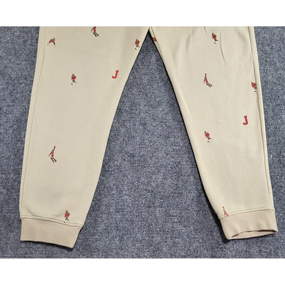 Jordan Essentials Holiday Allover Print Fleece Jogger Pants Men's Size Small